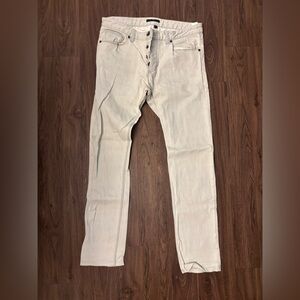 Theory Men's Cream Slim Jeans